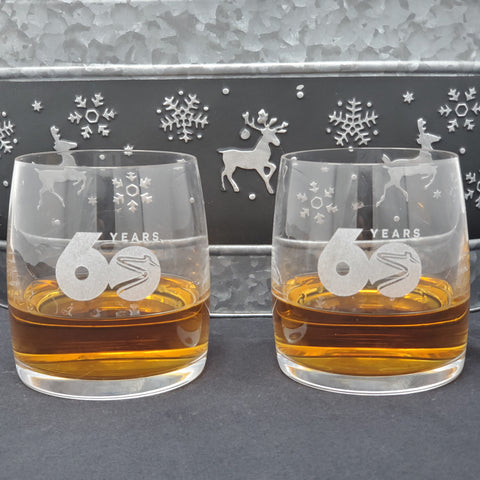 60 Years Whiskey Glasses Gift Set